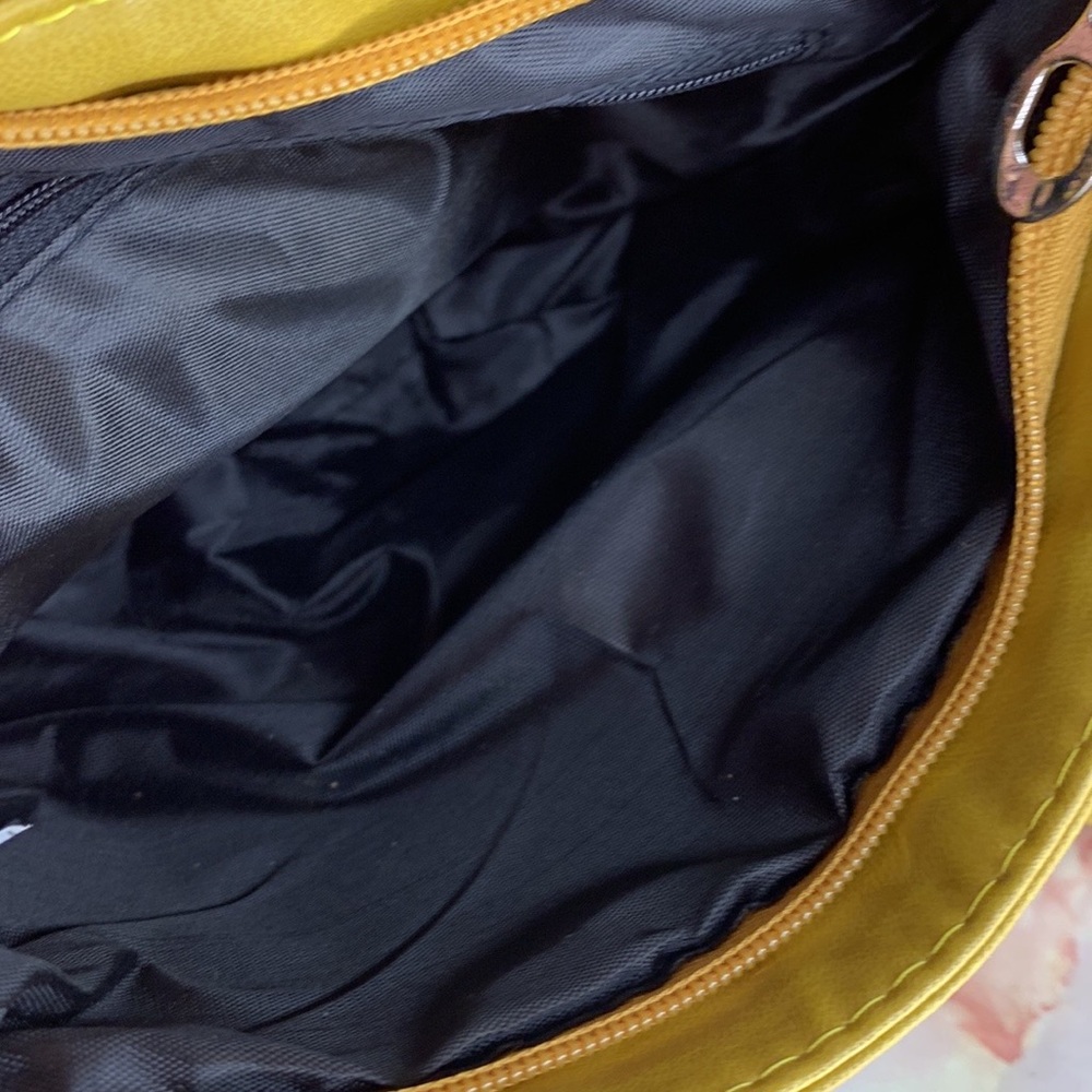 Lemon Citron Studded Rhinestone Soft Leather Crossbody Bag - Picture 14 of 14